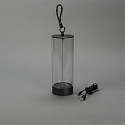 Konstsmide battery table lamp EDISON S USB IP54, anthracite dimmable