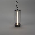 Konstsmide battery table lamp EDISON S USB IP54, anthracite dimmable