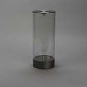 Konstsmide battery table lamp EDISON L USB IP54, anthracite dimmable