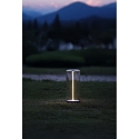 Konstsmide battery table lamp EDISON L USB IP54, anthracite dimmable
