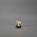 Konstsmide battery table lamp EDISON XS USB IP54, anthracite dimmable
