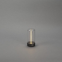 Konstsmide battery table lamp EDISON XS USB IP54, anthracite dimmable