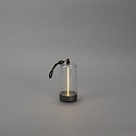 Konstsmide battery table lamp EDISON XS USB IP54, anthracite dimmable