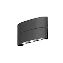 Wandarmatuur voor buitenshuis CHIERI up down IP54, antraciet, transparant