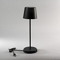 Konstsmide battery table lamp VENCE USB IP54, black dimmable