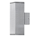 Outdoor wall luminaire MONZA, with double cone of light, 2x GU10 max. 35W, anodised aluminium / clear glass