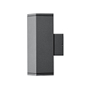 Konstsmide Outdoor wall luminaire MONZA, with double cone of light, 2x GU10 max. 35W, anthracite aluminium clear glass