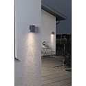 Konstsmide Outdoor wall luminaire MONZA, GU10 max. 35W, anthracite aluminium / clear glass