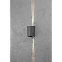 HighPower LED outdoor wall luminaire CREMONA, Up/Down, adjustable beam, 3W 3000K 460lm, anthracite / clear