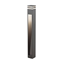 Konstsmide Outdoor HighPower LED path luminaire MASSA, Down/Side, angular, IP54, 8W 3000K 800lm, anthracite aluminium / clear acrylic