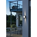 Konstsmide Wandarmatuur voor buitenshuis CREMONA up down, instelbaar IP54, antraciet, opaal
