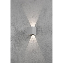 Konstsmide HighPower LED outdoor wall luminaire CREMONA, 3W 3000K 460lm, grey aluminium / clear acrylic, adjustable light outlet