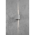 Konstsmide HighPower LED outdoor wall luminaire CREMONA, 3W 3000K 460lm, grey aluminium / clear acrylic, adjustable light outlet