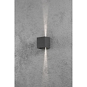 Konstsmide HighPower LED outdoor wall luminaire CREMONA, 3W 3000K 460lm, anthracite aluminium / clear acrylic, adjustable light outlet
