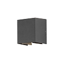 Konstsmide HighPower LED outdoor wall luminaire CREMONA, 3W 3000K 460lm, anthracite aluminium / clear acrylic, adjustable light outlet