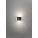 Konstsmide HighPower LED outdoor wall luminaire MONZA UP/DOWN, 12W 3000K 1100lm, anthracite / aluminium, plastic opal