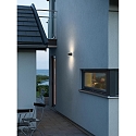 Konstsmide HighPower LED outdoor wall luminaire MONZA UP/DOWN, 12W 3000K 1100lm, anthracite / aluminium, plastic opal