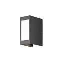 Konstsmide Outdoor HighPower LED wall luminaire CREMONA, 2-sided adjustable 0�-90�, 12W 3000K 720lm, anthracite / aluminium, plastic opal