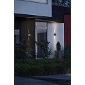 Konstsmide LED outdoor wall luminaire CREMONA, 2-sided adjustable 0�-90�, 3W 3000K 600lm, 2 frosted acrylic glass stripes / anthracite