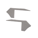 Eindkap AL-01-10 2 stuks, grijs
