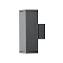 Outdoor wall luminaire MONZA, with double cone of light, 2x GU10 max. 35W, anthracite aluminium clear glass