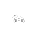 nobil� Accessory for 3-phase high voltage power track NU - angle connector, protection inside, white