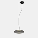 LEDS C4 pendant luminaire PLAT SURFACE (PHASE) with shade, CCT Switch, adjustable, with diffuser IP20, black dimmable
