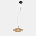 Pendelarmatuur PLAT SURFACE (PHASE) met lampenkap, CCT Switch, instelbaar, met diffuser IP20, zwart dimbaar