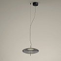 LEDS C4 Pendelarmatuur PLAT SURFACE (LIGHT FOR LIFE) met lampenkap, CCT Switch, instelbaar, met diffuser IP20, zwart dimbaar