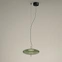 Pendelarmatuur PLAT RECESSED (PHASE) met lampenkap, CCT Switch, instelbaar, met diffuser IP20, zwart dimbaar