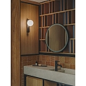LEDS C4 mirror luminaire PERLINA WALL IP switchable IP44, black 