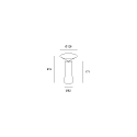 LEDS C4 table lamp COCKTAIL LED with touch dimmer, conical IP20, black dimmable