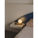 LEDS C4 Tafelarmatuur PERLINA TABLE met USB-aansluiting, CCT Switch, met stekker, met aanraakdimmer IP20, goud mat dimbaar