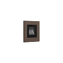 LEDS C4 mounting frame CLICK square, mechanical, brown