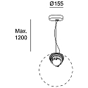 LEDS C4 Pendelarmatuur CISNE PENDAND - LED zonder lampenkap, CCT Switch, multipower IP65, wit 