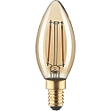 Filamentlamp kaarsvorm C35 GOLD schakelbaar C35 helder E14 2,5W 180lm 1800K 320� CRI 80-89 