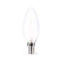 LED candle shape filament C35, E14, 2.5W 2700K 250lm, frosted