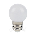 Decorative LED Mini-Globe G45, IP44, E27, 1W 2700K 70lm, white / frosted