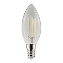 Filamentlamp kaarsvorm WHITE C35 E14 4,5W 810lm 4000K 320� CRI 80-89 
