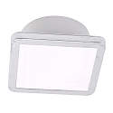 ceiling luminaire AQUA UNO square, CCT Switch, switchable GX53 IP44, silver leaf 