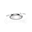 Recessed luminaire PLANO, 1-flame, IP44, � 11.2cm, CCT, incl. GX53 6W 2700K/4000K 500lm, chrome
