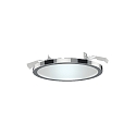 Recessed luminaire PLANO, 1-flame, IP44, � 14.7cm, CCT, incl. GU10 8W 2700K/4000K 650lm, chrome
