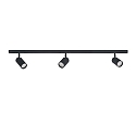 1-fase spot DESIGNLINE TUBE KIT set van 3 GU10, zwart