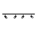 1-fase spot DESIGNLINE TUBE KIT set van 4 GU10, zwart