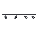 1-fase spot DESIGNLINE BELL KIT set van 4 GU10, zwart