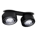 Lumexx Spot EASY LENS DOUBLE LED Dim-To-Warm IP20, zwart dimbaar