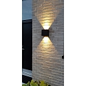 Lumexx Wandarmatuur voor buitenshuis ARCA XL W150 IP65, zwart dimbaar