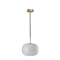 Pendelarmatuur CUSCINO MEDIUM E27 IP20, messing, zwart