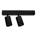 Spot A BLOC TWO 2-vlams IP20, zwart dimbaar