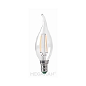 LED flurry candle shape filament lamp C35T, E14, 3W 2700K 250lm, clear
